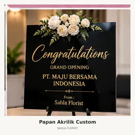Papan Bunga Akrilik Balikpapan Kota